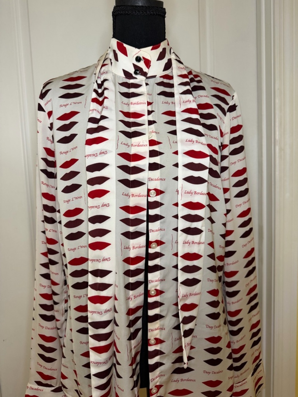 Vintage L’wren Scott for Banana Republic long sleeve high neck blouse Size 10